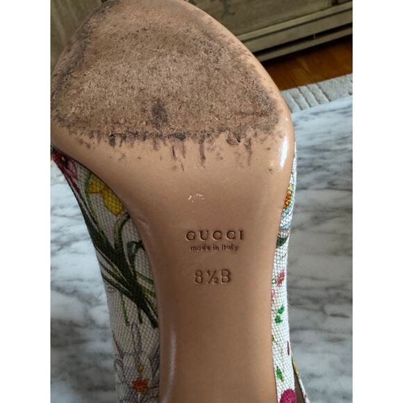Gucci Sylvie Cloth Heels - Picture 4 of 7